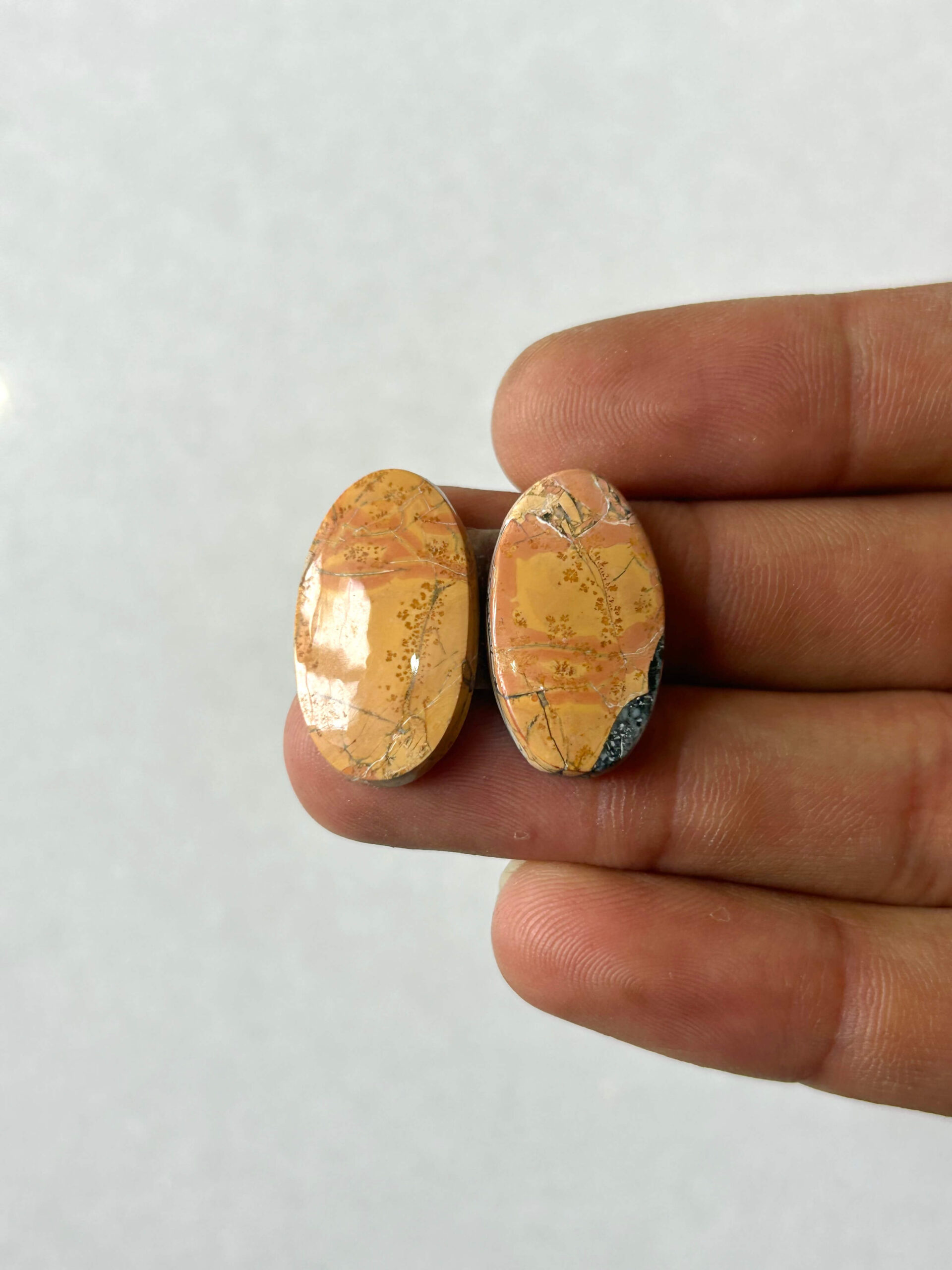 22mm Jasper Cabochon Pair – One of a Kind