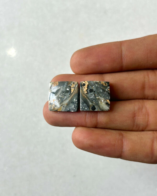 15mm Jasper Cabochon Pair – One of a Kind