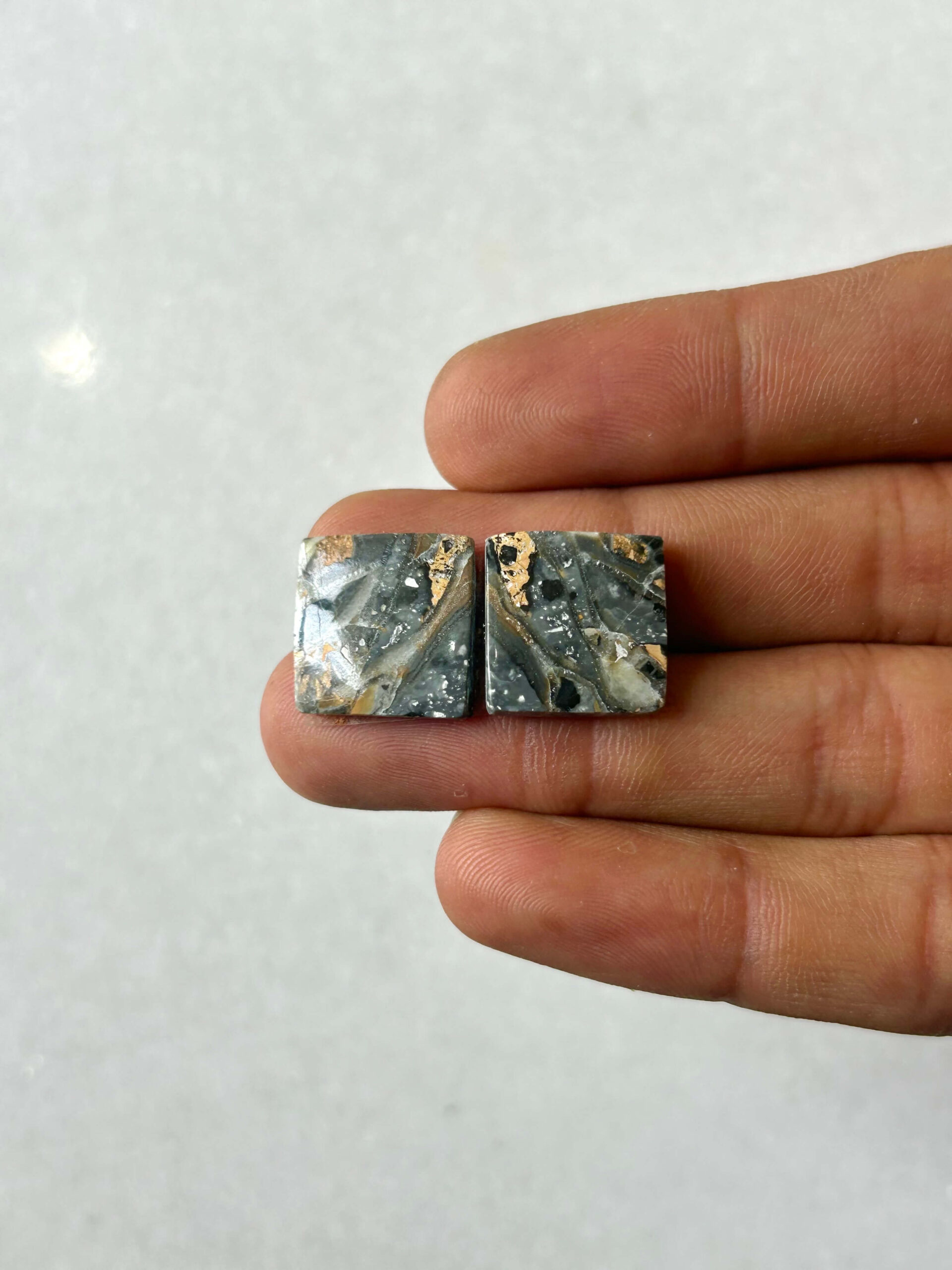 15mm Jasper Cabochon Pair – One of a Kind