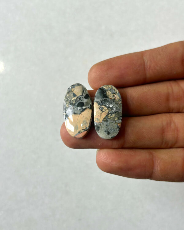 25mm Jasper Cabochon Pair – One of a Kind
