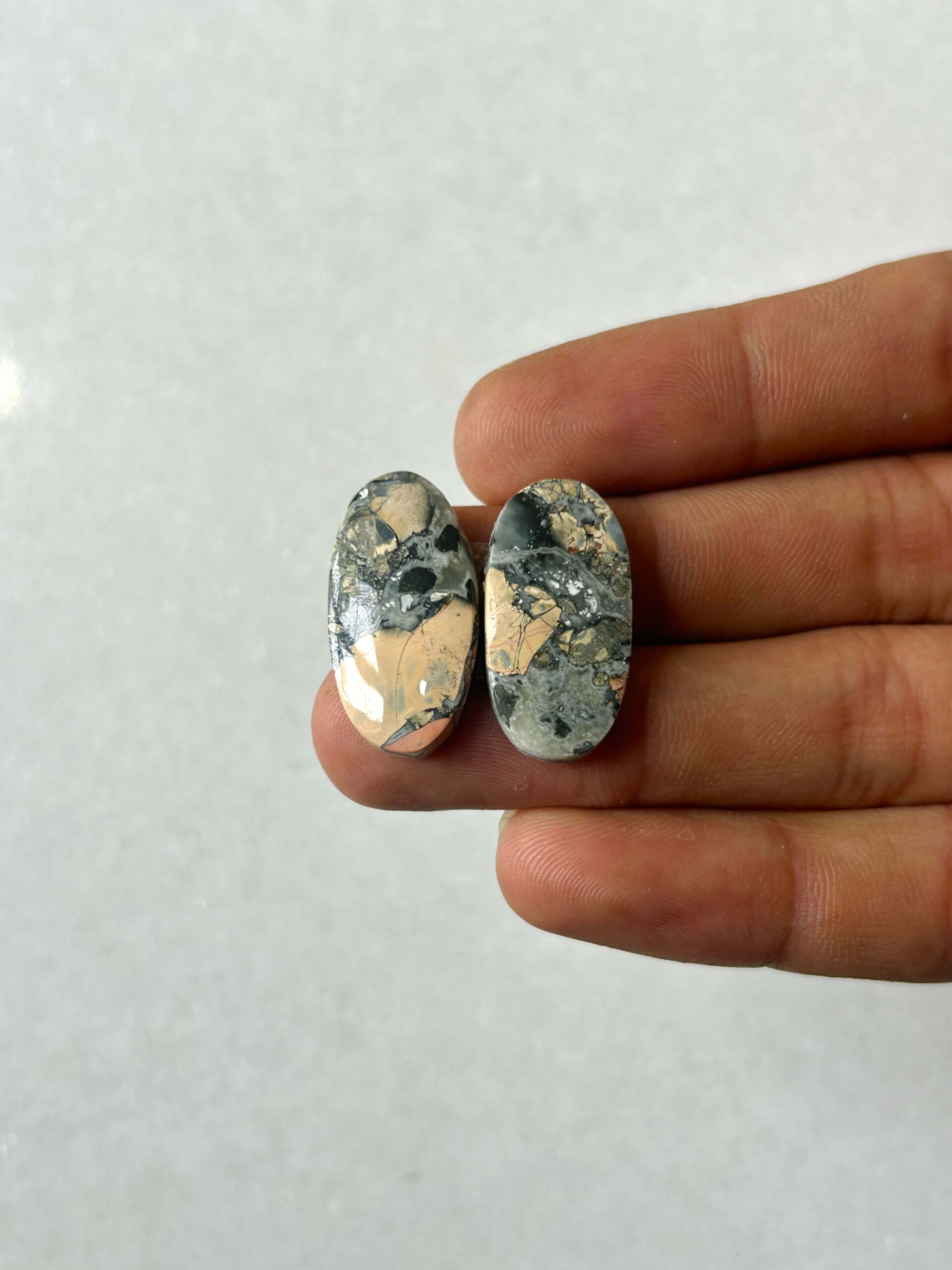 25mm Jasper Cabochon Pair – One of a Kind