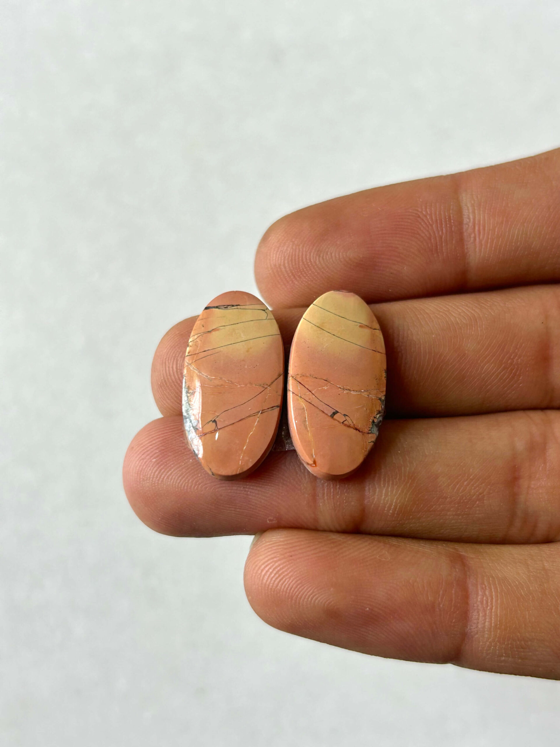 22mm Jasper Cabochon Pair – One of a Kind