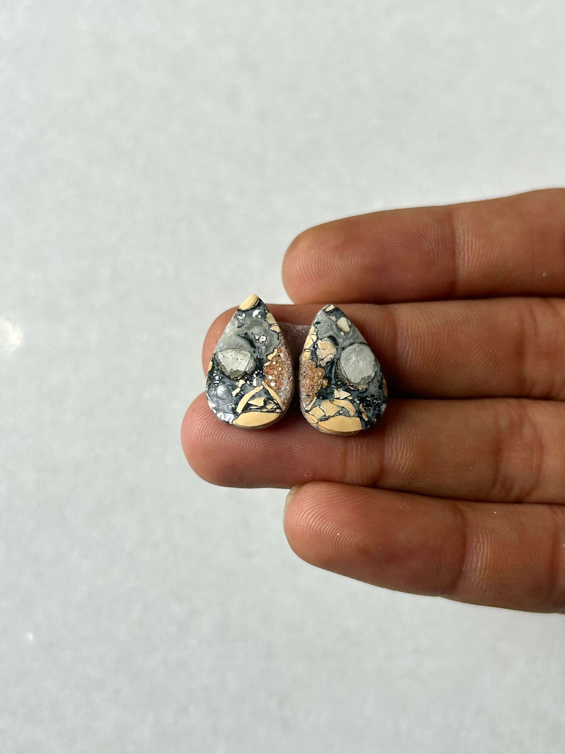20mm Jasper Cabochon Pair – One of a Kind