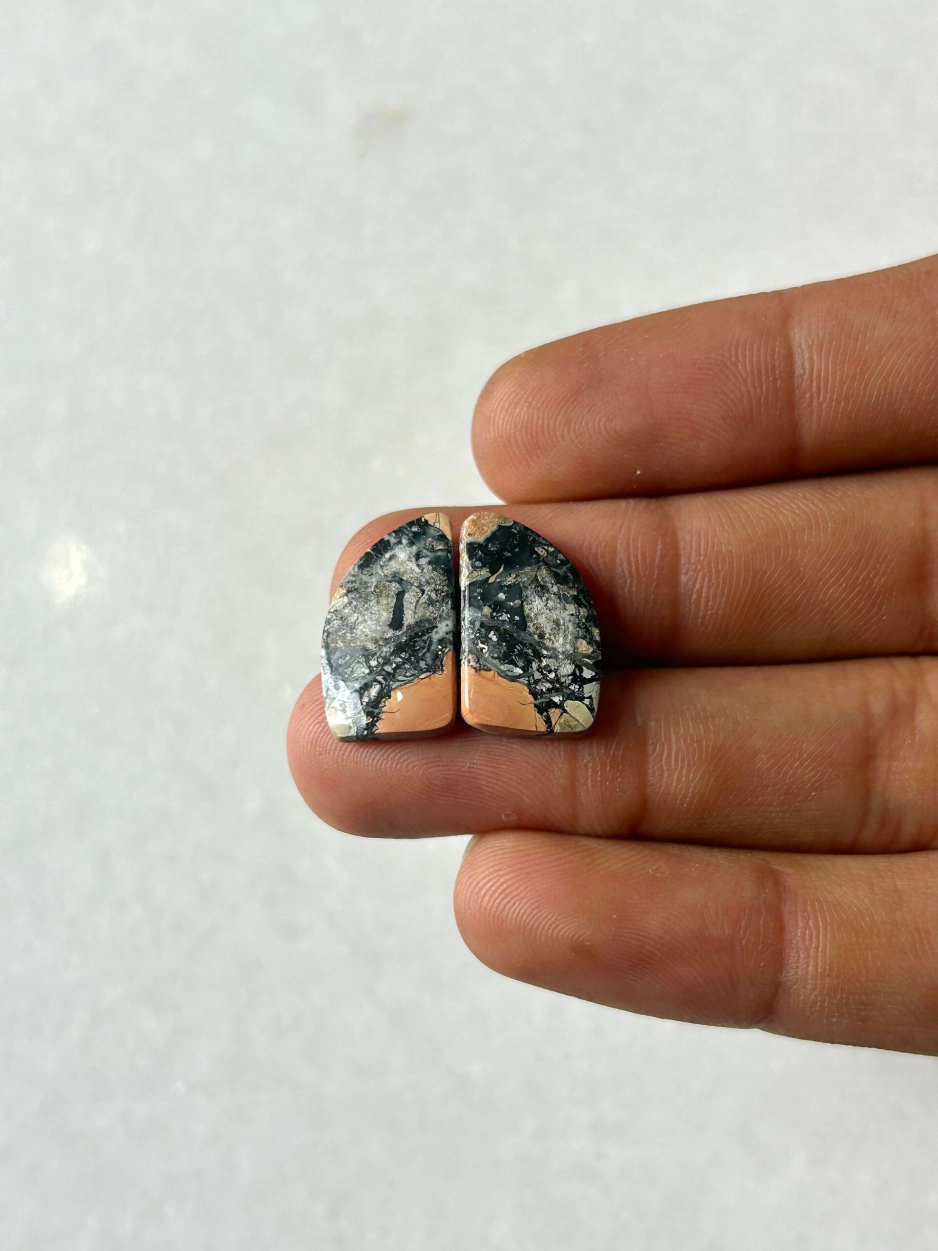 18mm Jasper Cabochon Pair – One of a Kind