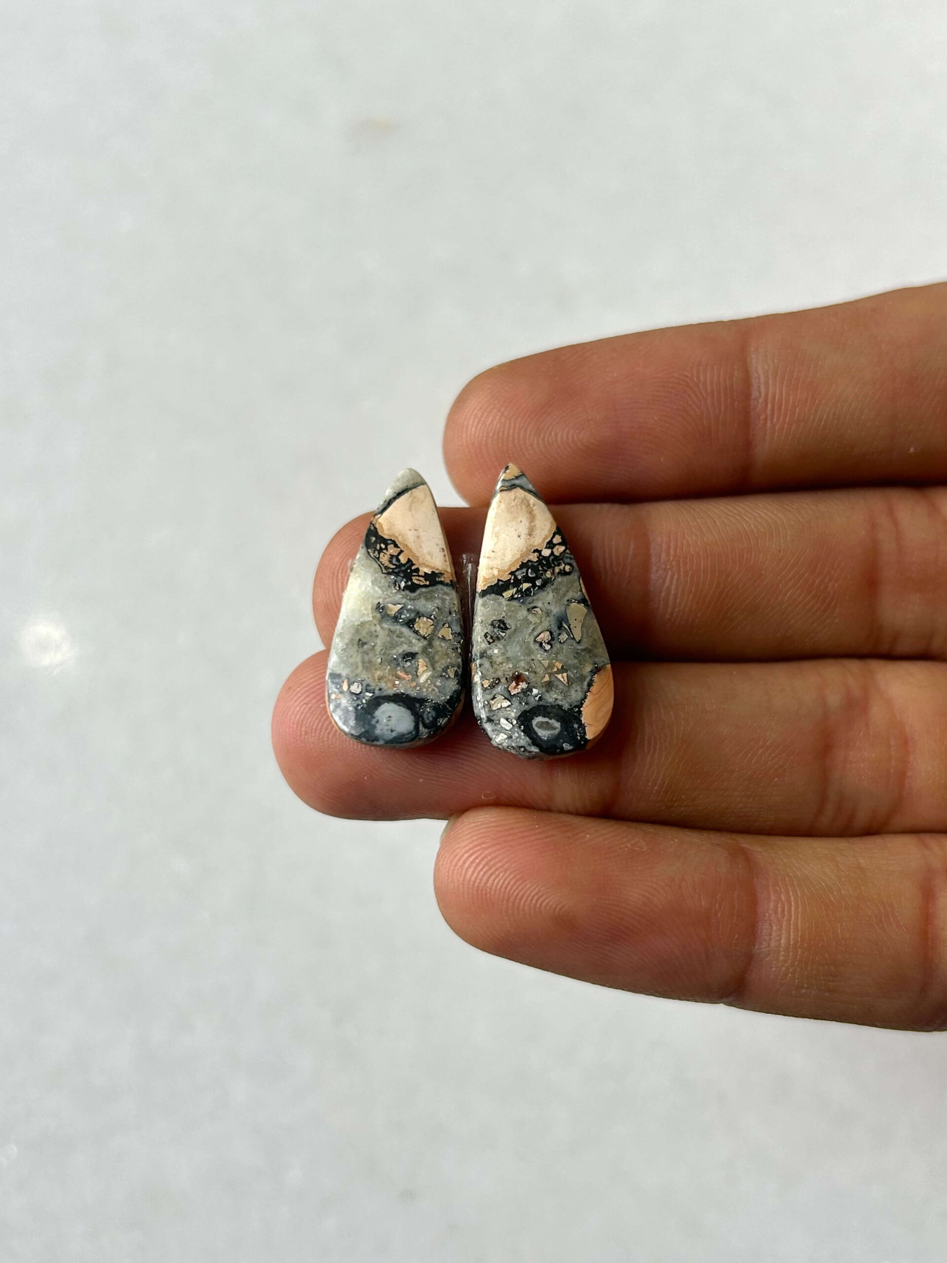 25mm Jasper Cabochon Pair – One of a Kind