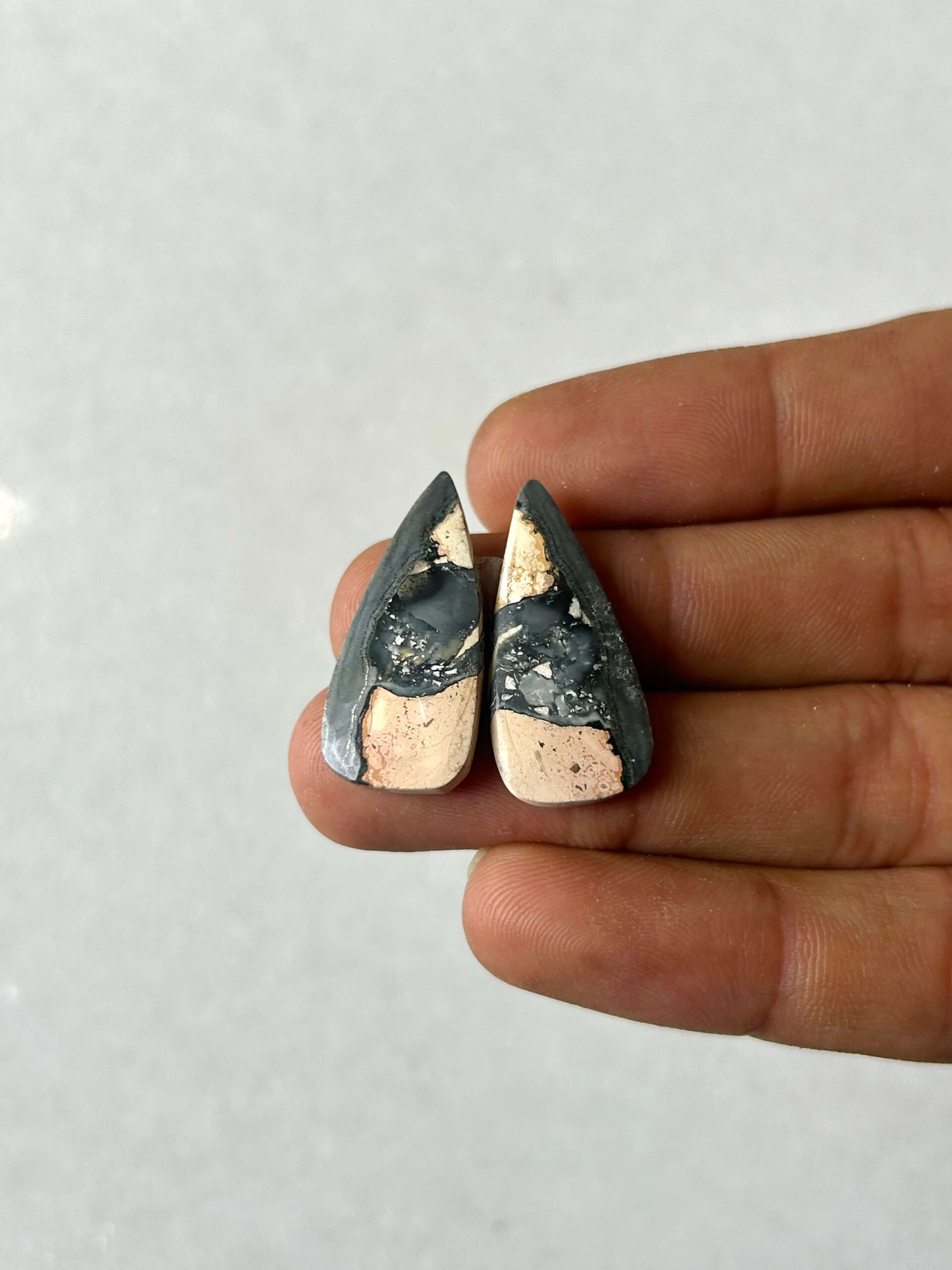 28mm Jasper Cabochon Pair – One of a Kind