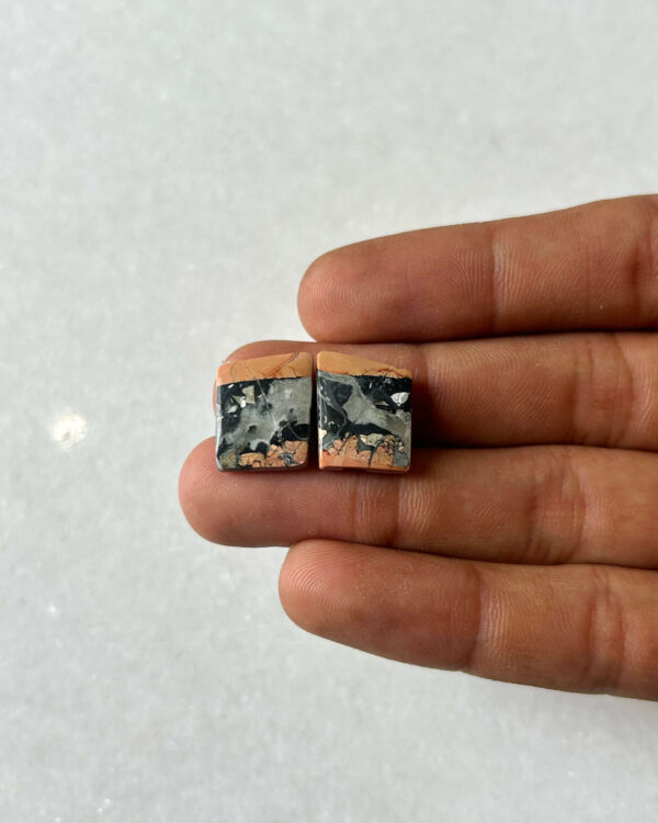 15mm Jasper Cabochon Pair – One of a Kind