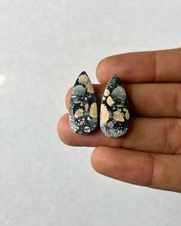 28mm Jasper Cabochon Pair – One of a Kind