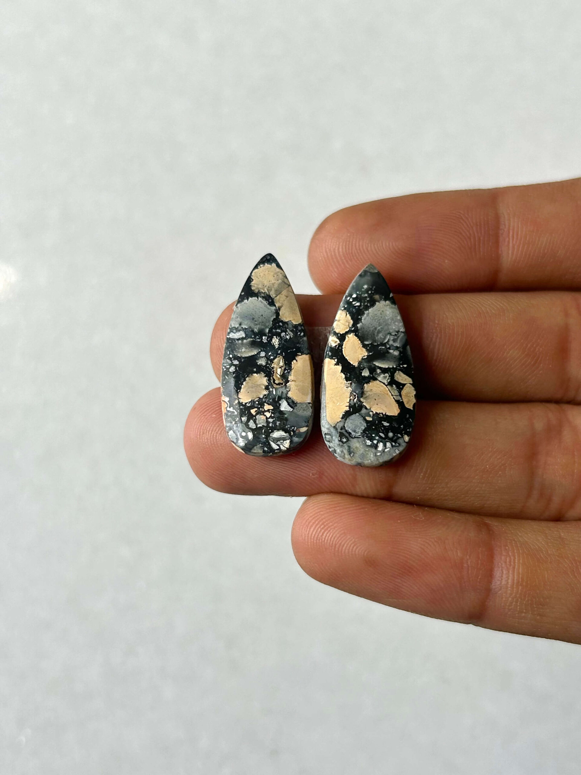 28mm Jasper Cabochon Pair – One of a Kind