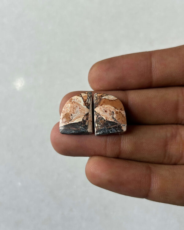 19mm Jasper Cabochon Pair – One of a Kind