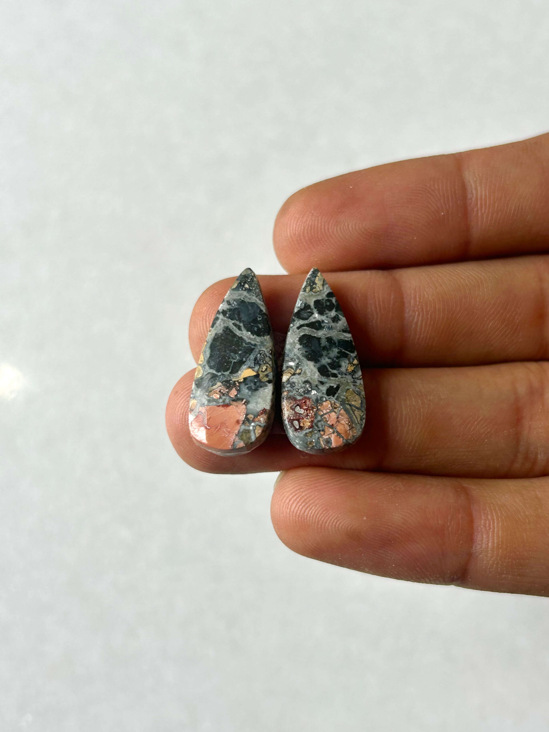 25mm Jasper Cabochon Pair – One of a Kind