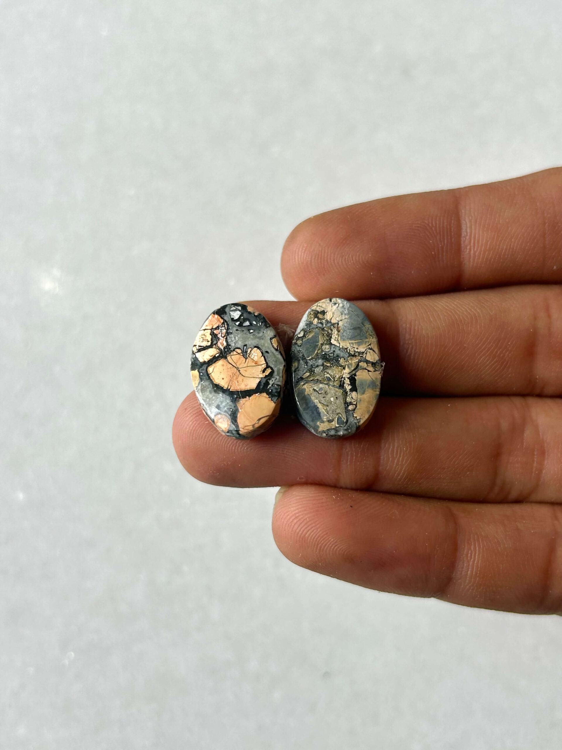 19mm Jasper Cabochon Pair – One of a Kind