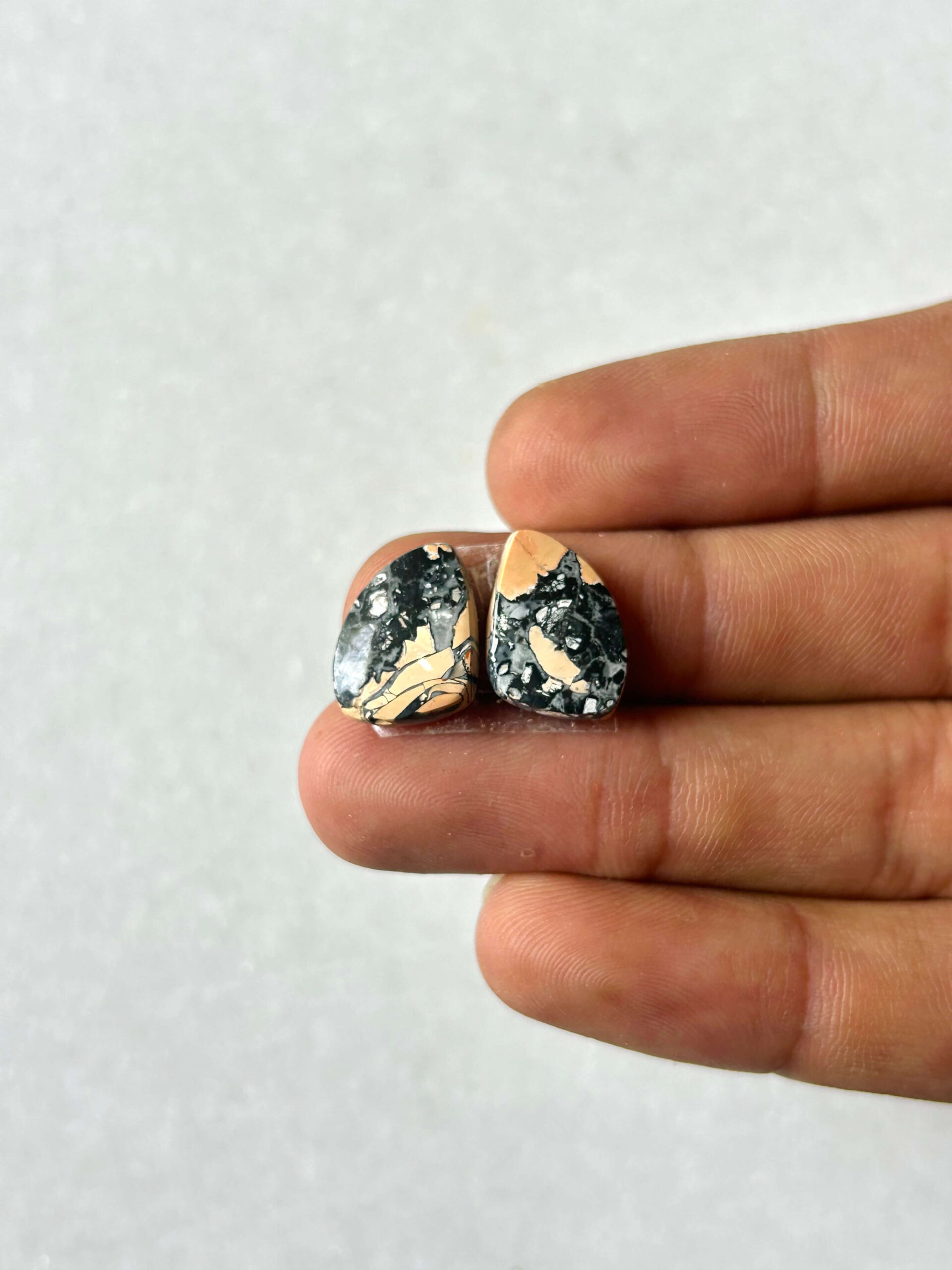 15mm Jasper Cabochon Pair – One of a Kind