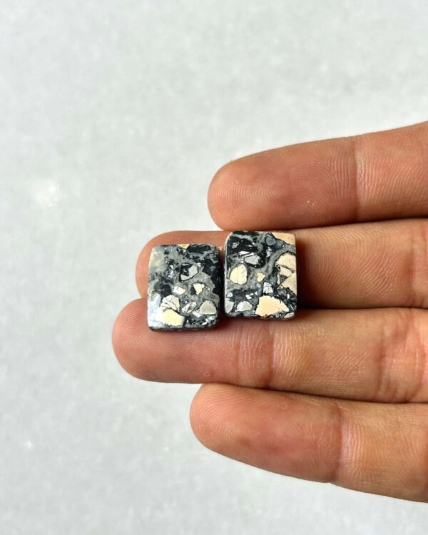 15mm Jasper Cabochon Pair – One of a Kind