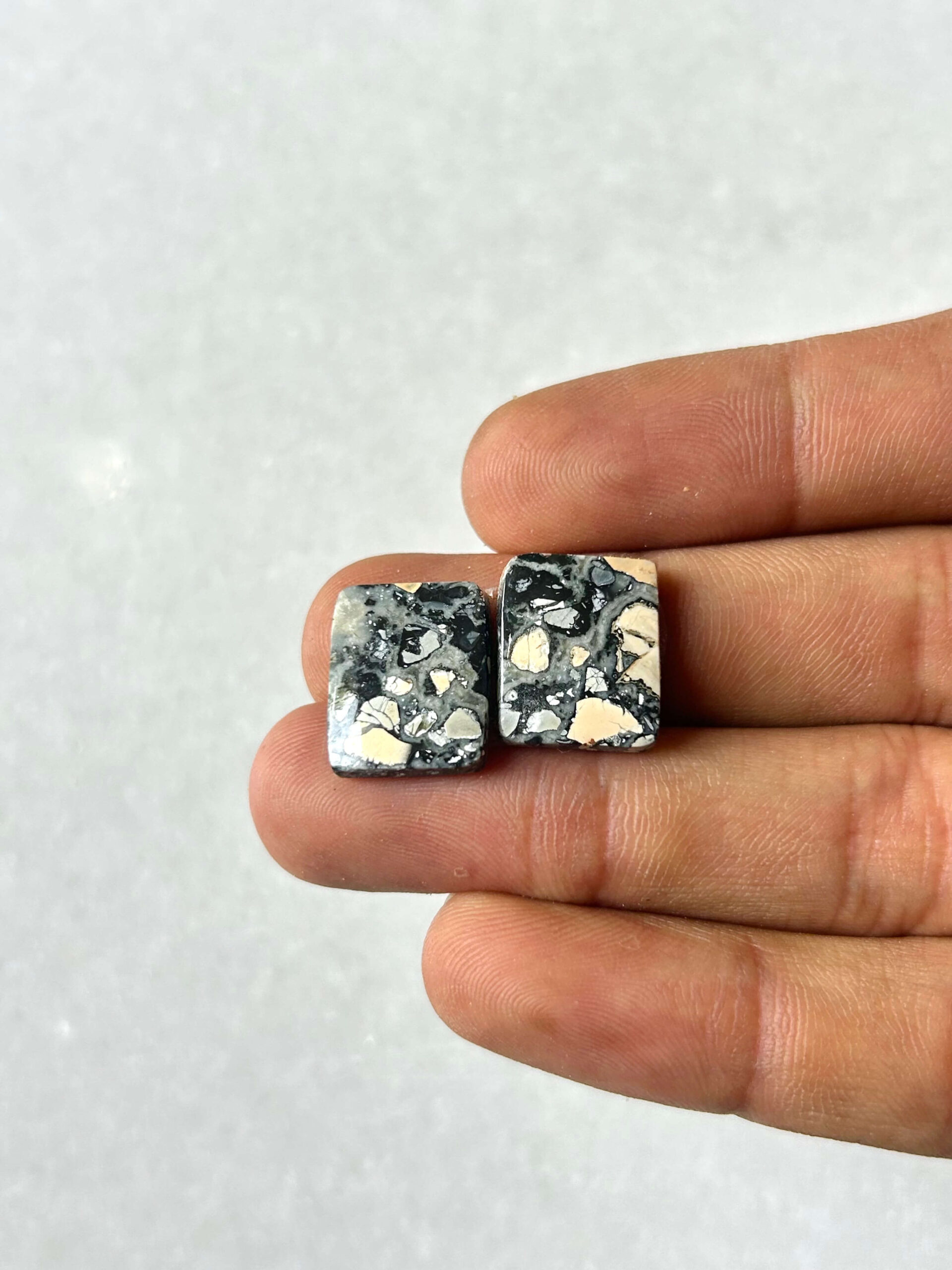 15mm Jasper Cabochon Pair – One of a Kind