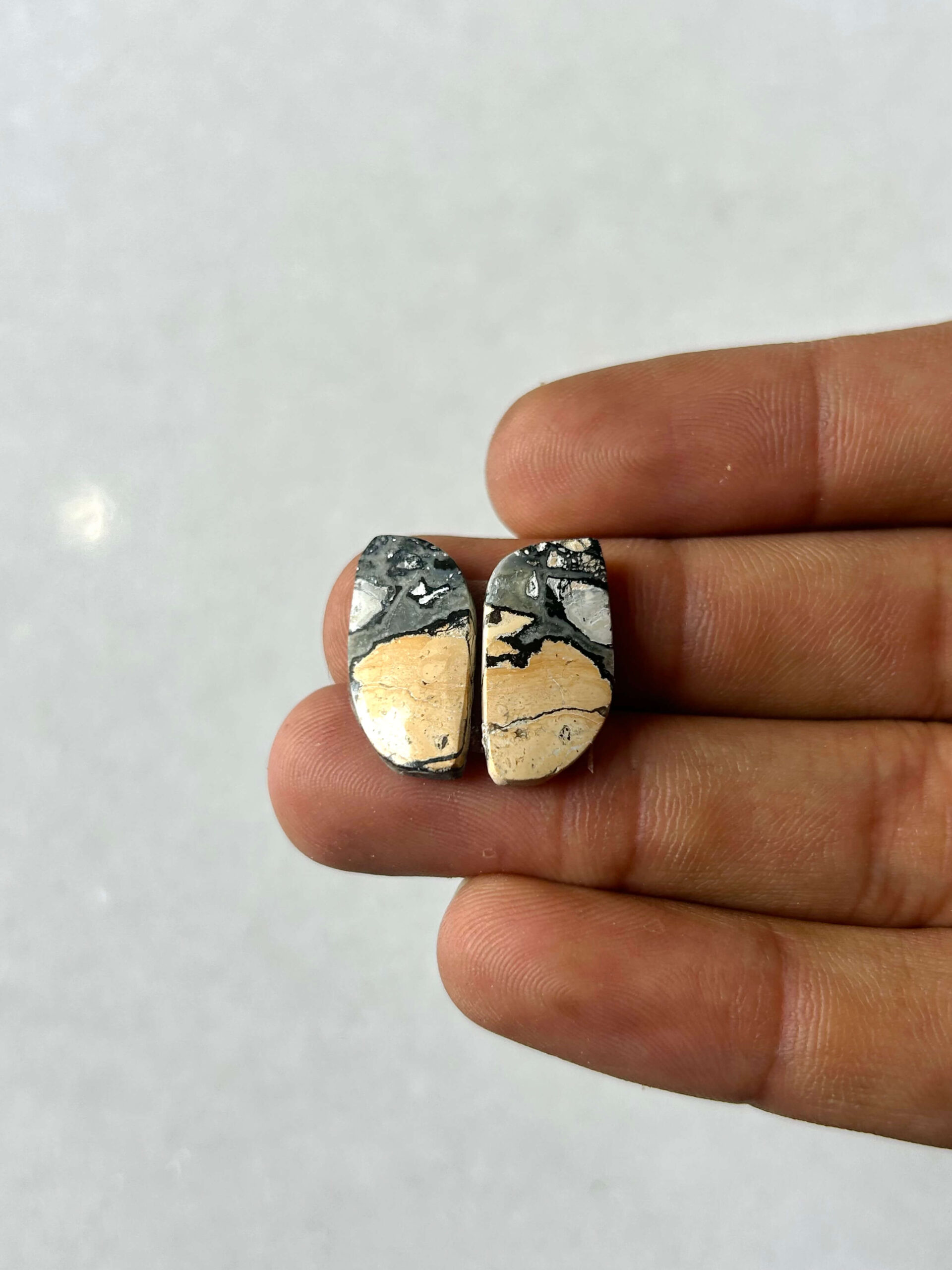 19mm Jasper Cabochon Pair – One of a Kind
