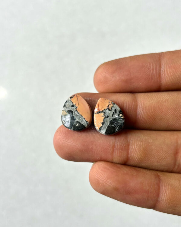 13mm Jasper Cabochon Pair – One of a Kind