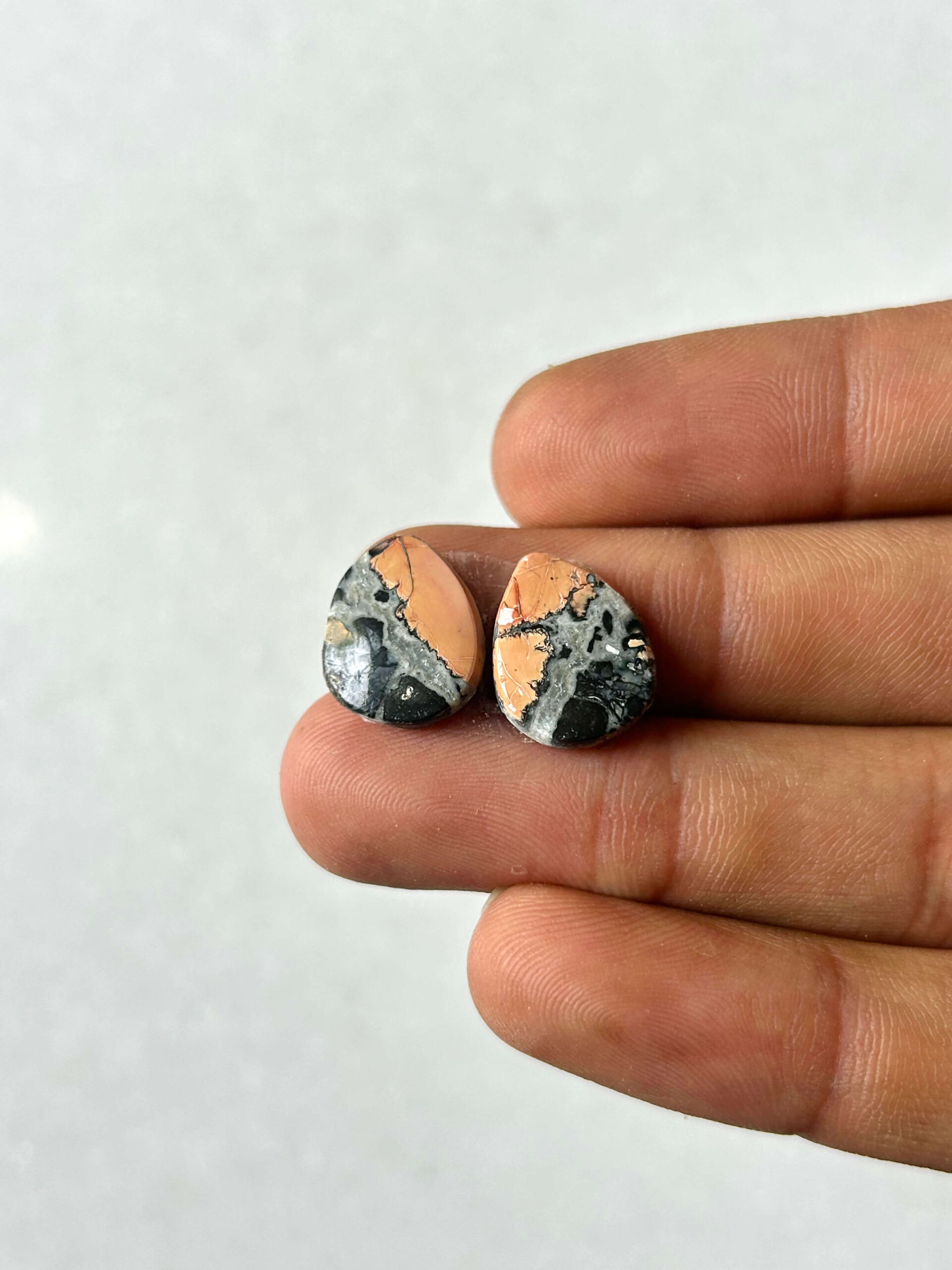 13mm Jasper Cabochon Pair – One of a Kind