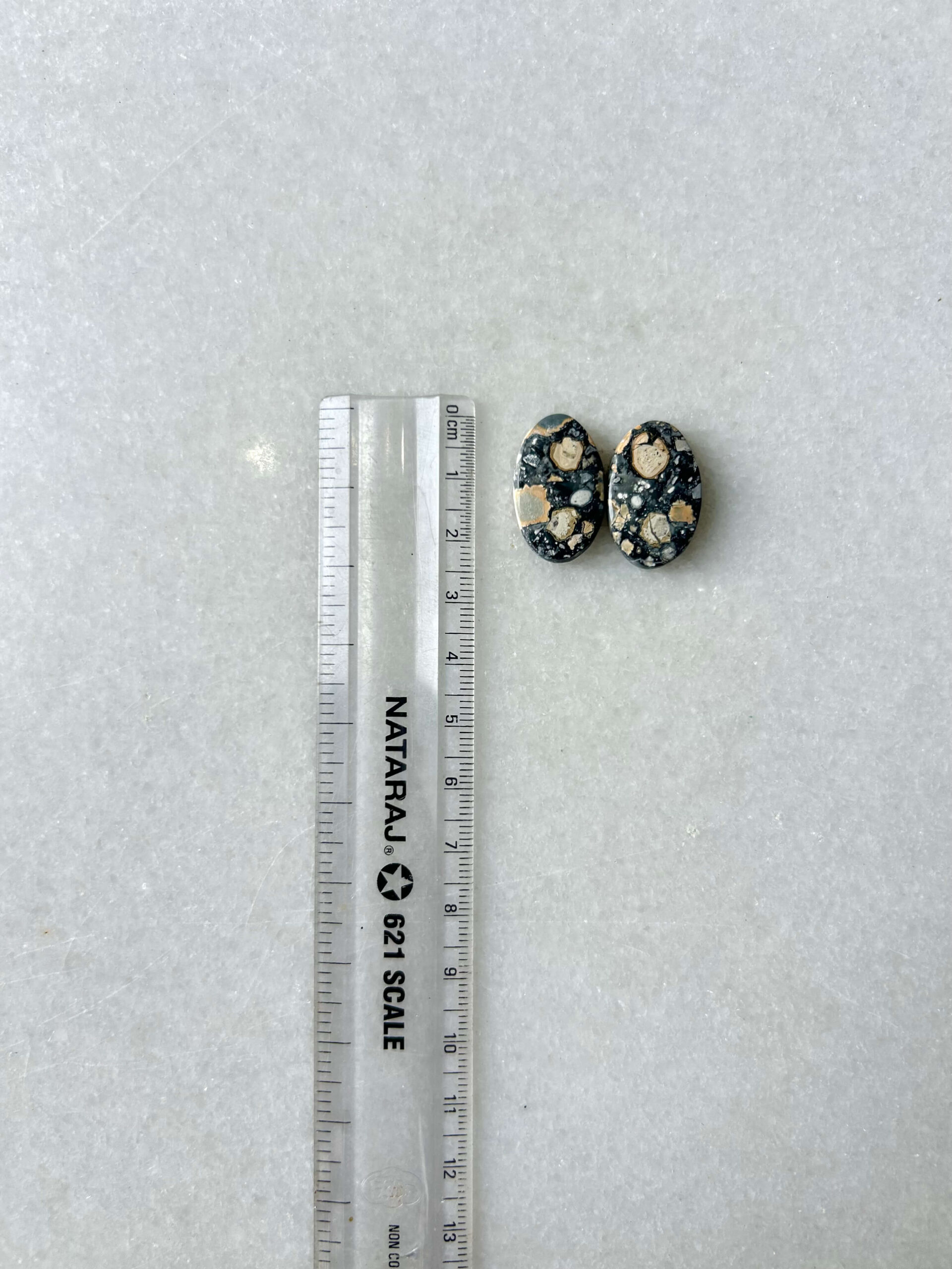 22mm Jasper Cabochon Pair – One of a Kind - Image 2