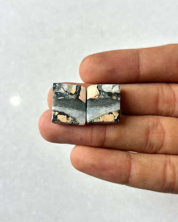 18mm Jasper Cabochon Pair – One of a Kind
