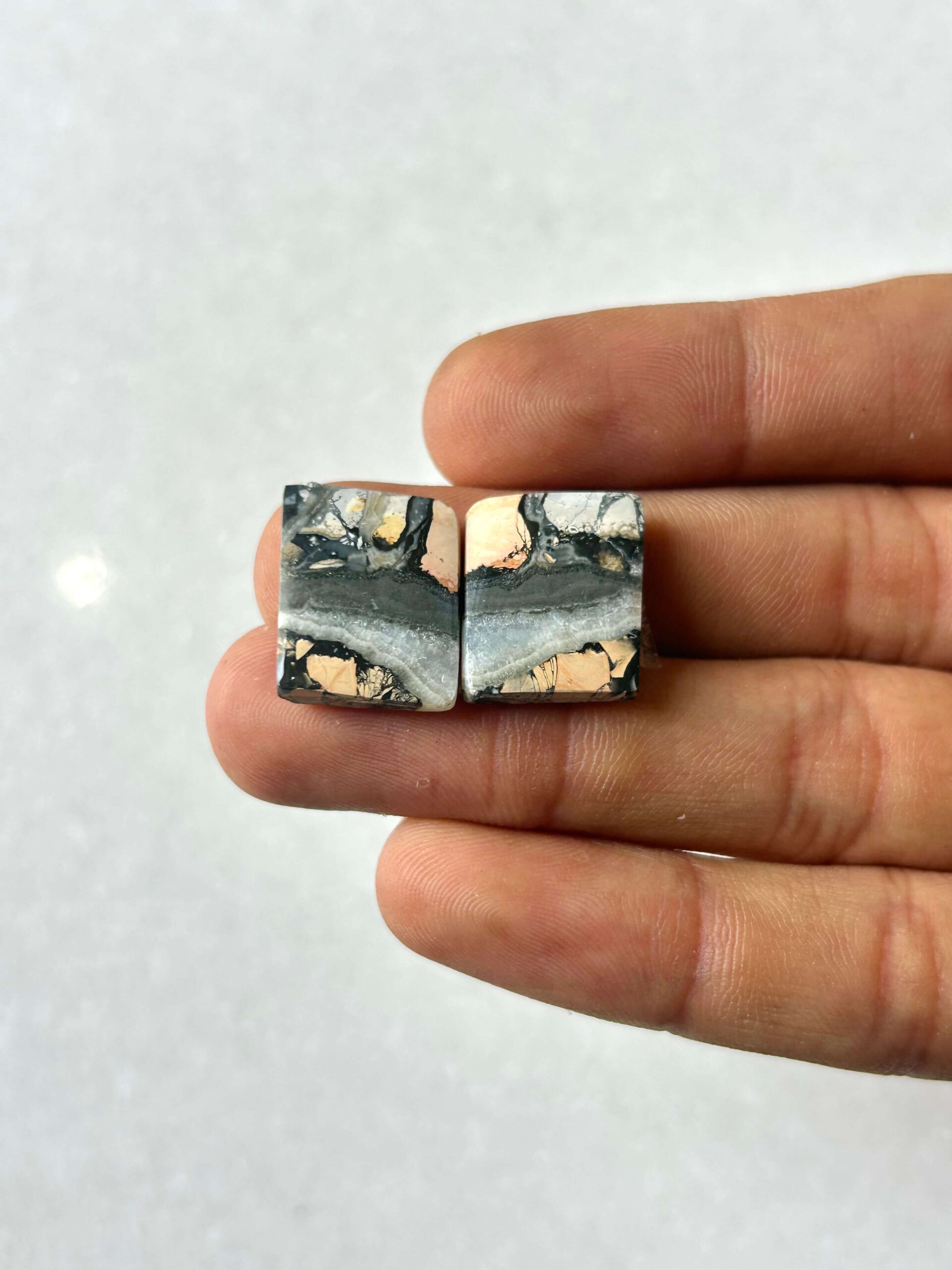 18mm Jasper Cabochon Pair – One of a Kind