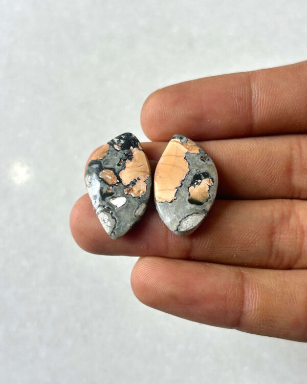 24mm Jasper Cabochon Pair – One of a Kind