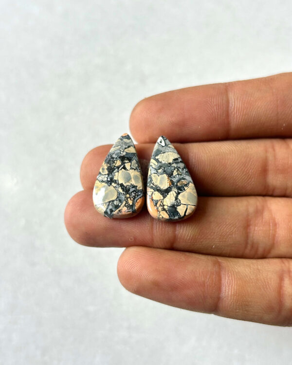 22mm Jasper Cabochon Pair – One of a Kind