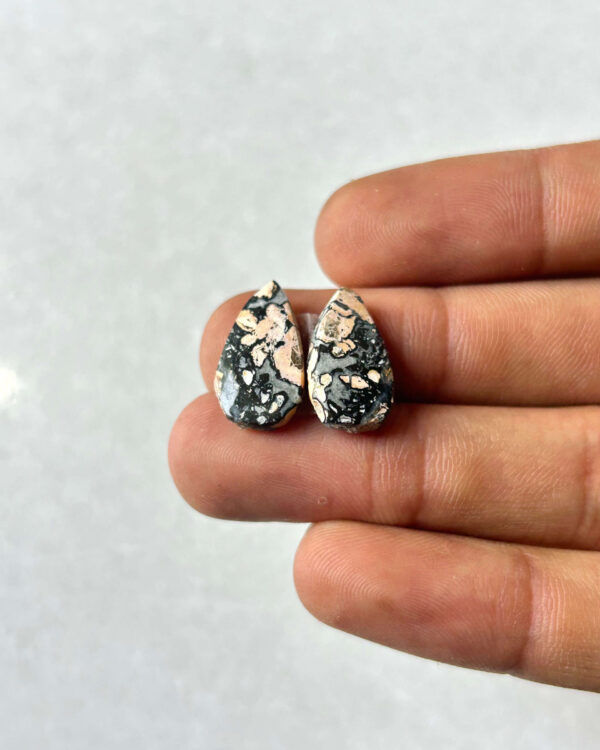 17mm Jasper Cabochon Pair – One of a Kind