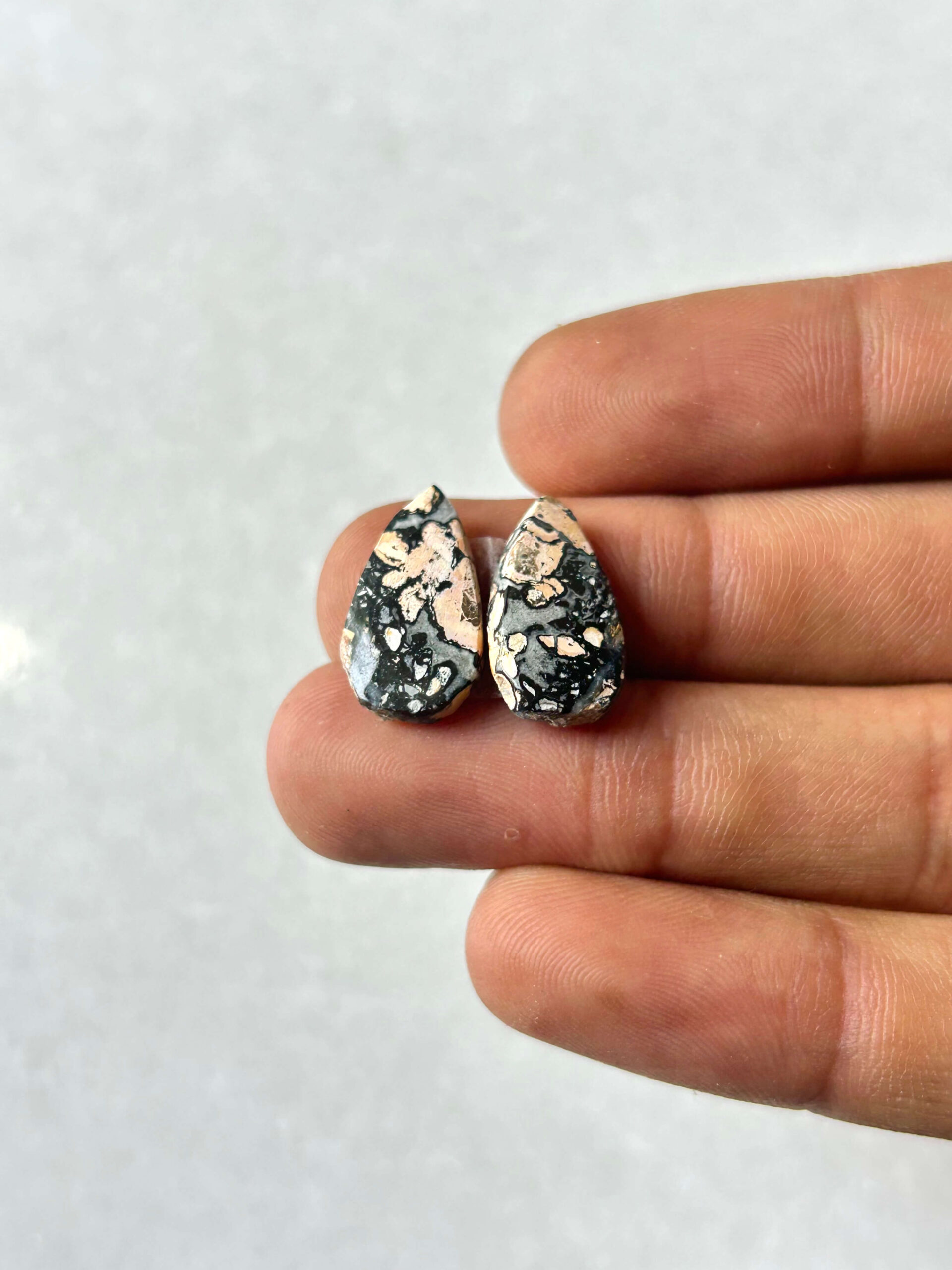 17mm Jasper Cabochon Pair – One of a Kind