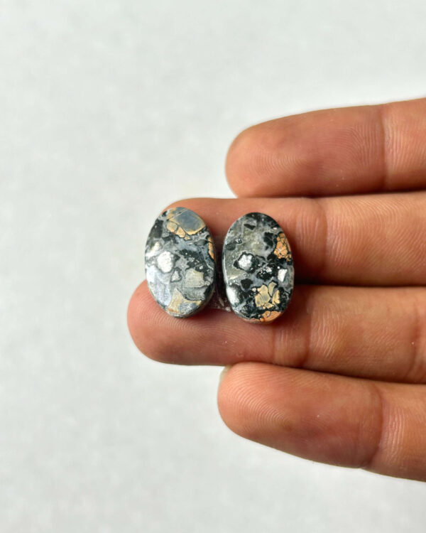 17mm Jasper Cabochon Pair – One of a Kind