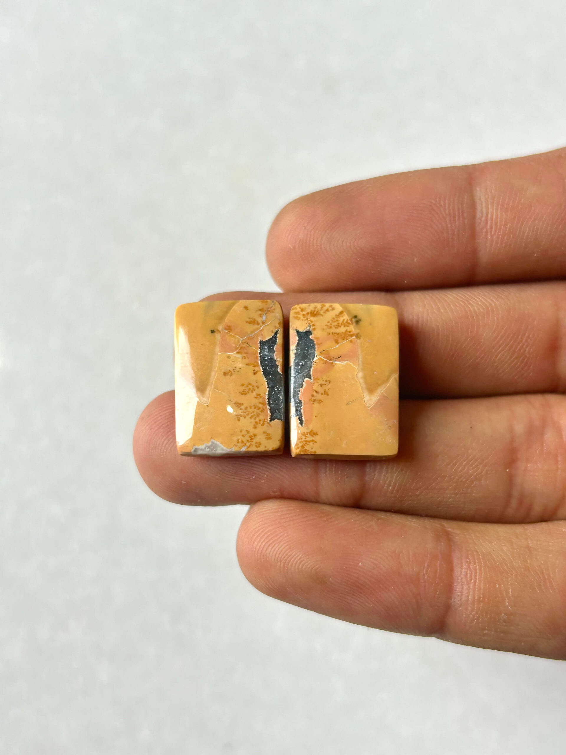 19mm Jasper Cabochon Pair – One of a Kind