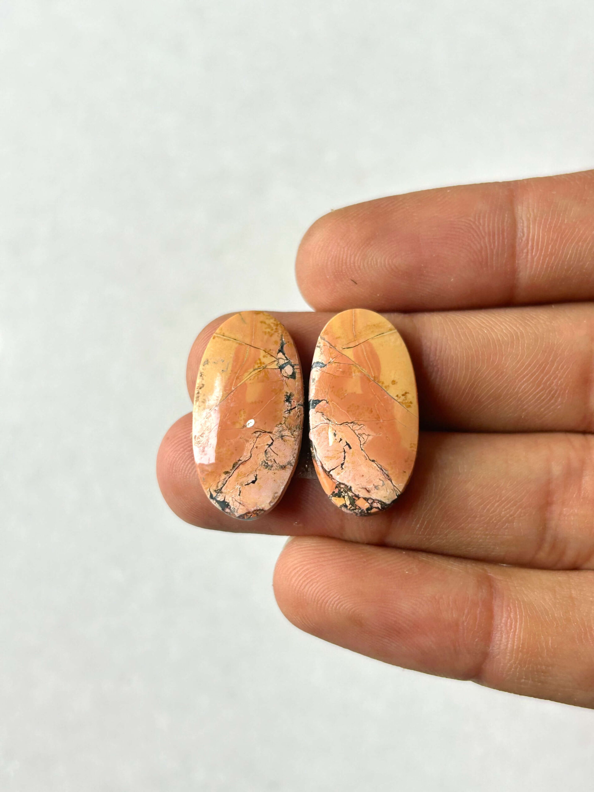 24mm Jasper Cabochon Pair – One of a Kind