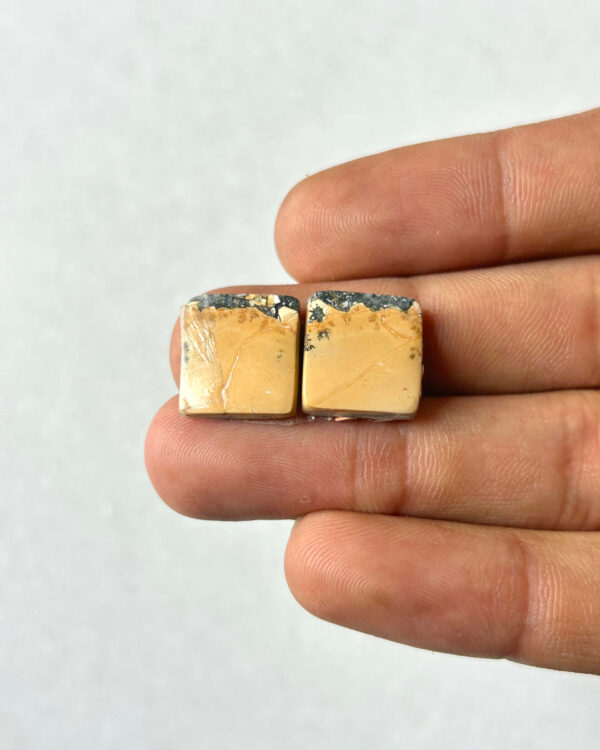 15mm Jasper Cabochon Pair – One of a Kind