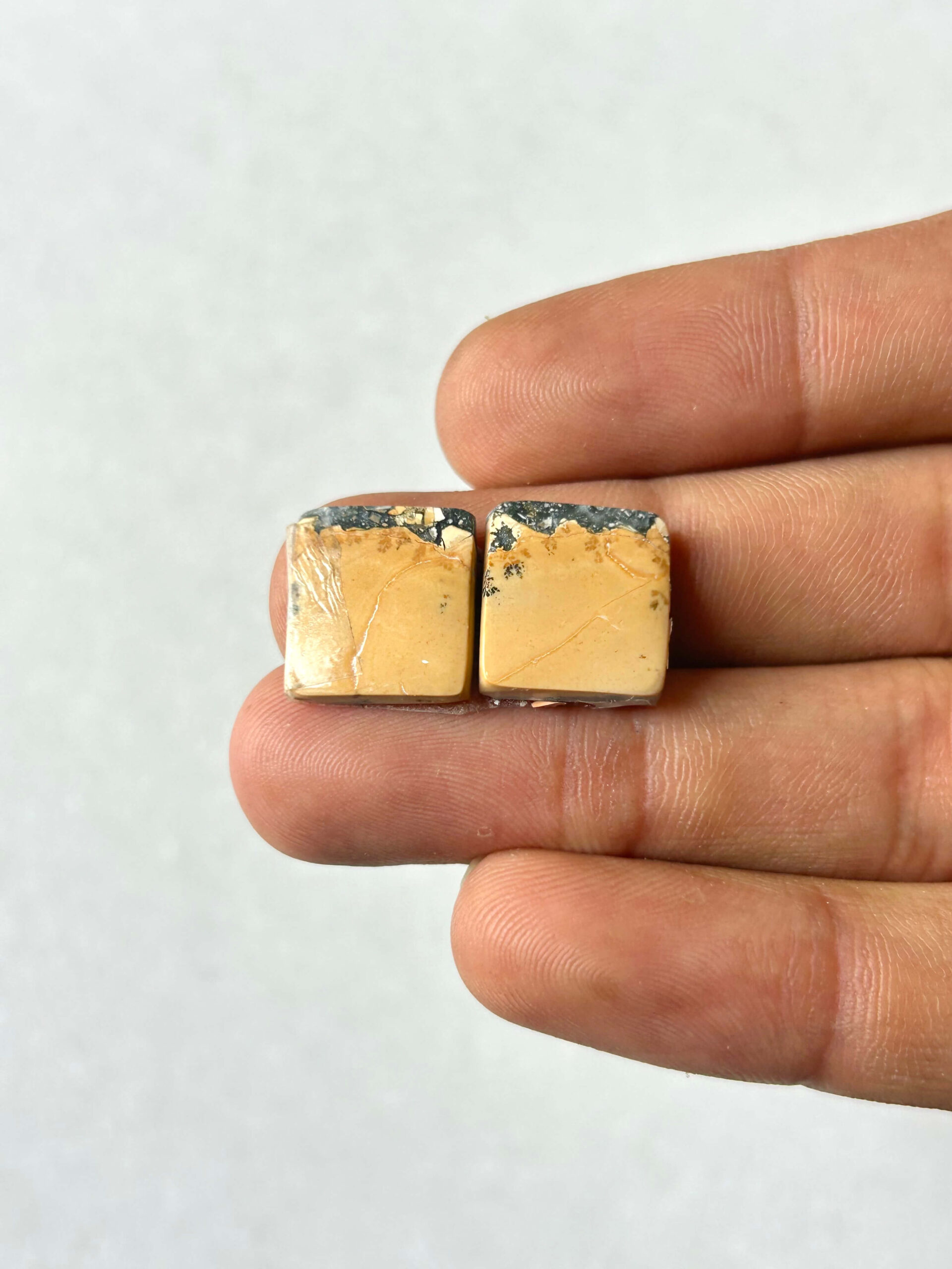 15mm Jasper Cabochon Pair – One of a Kind