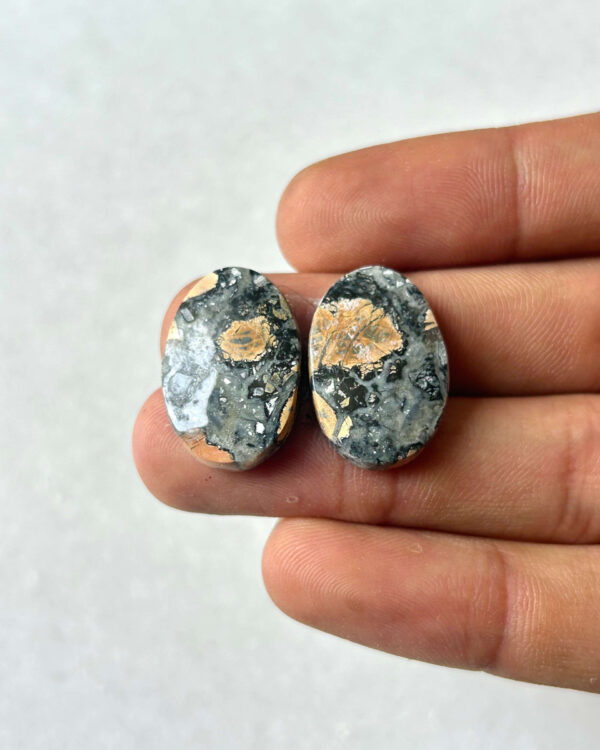 22mm Jasper Cabochon Pair – One of a Kind