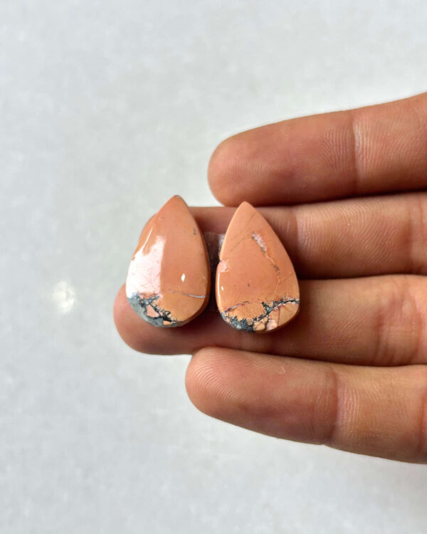 25mm Jasper Cabochon Pair – Discounted Imperfect Piece