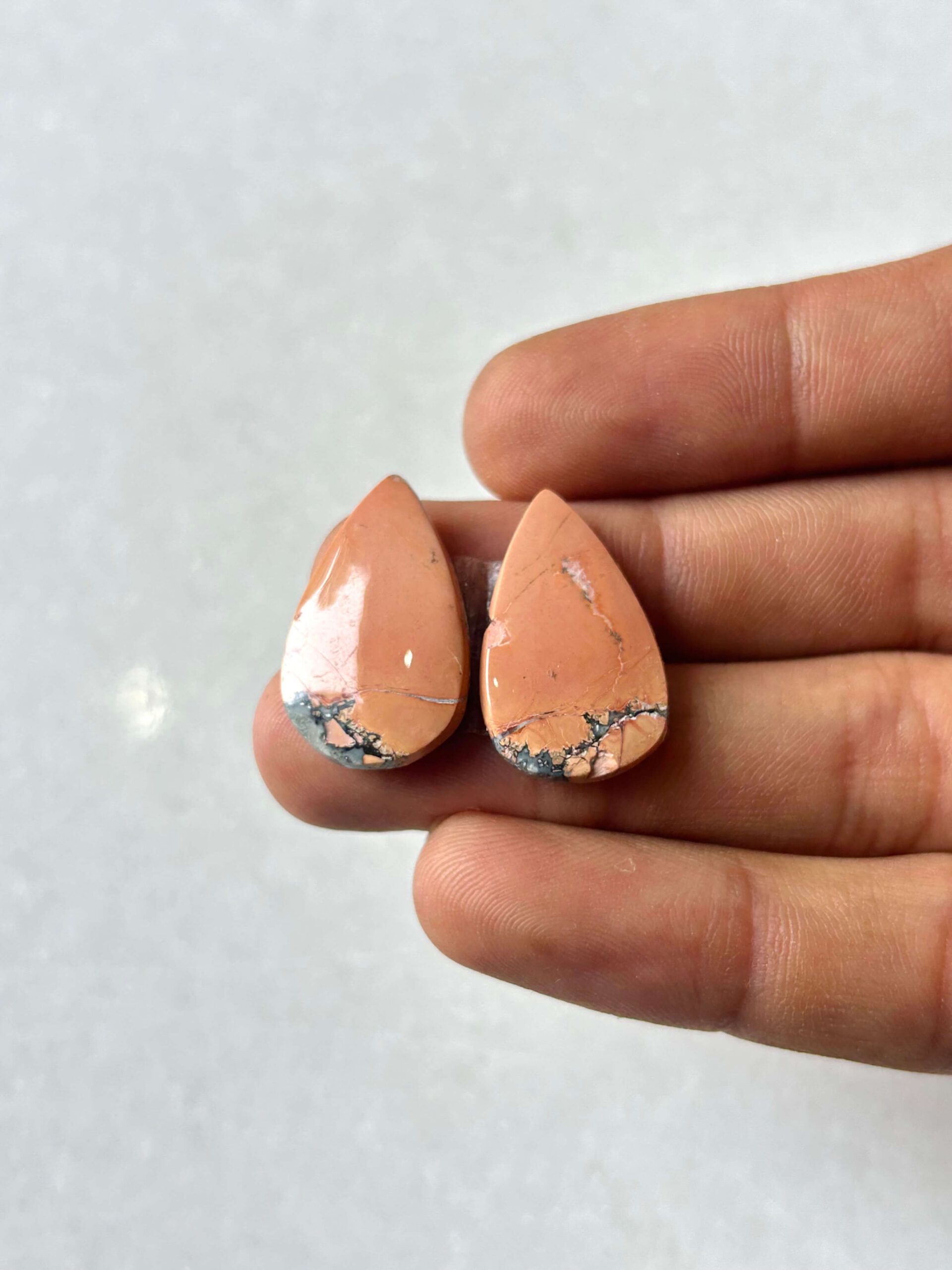 25mm Jasper Cabochon Pair – Discounted Imperfect Piece