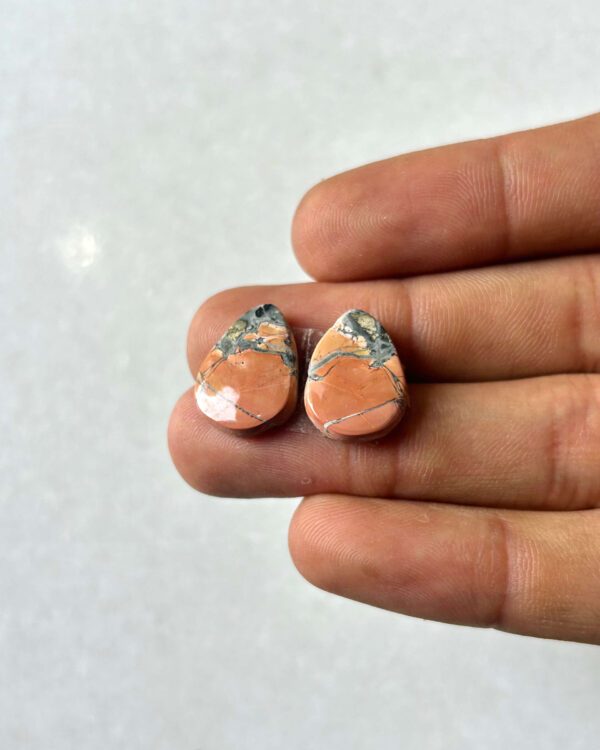 16mm Jasper Cabochon Pair – One of a Kind