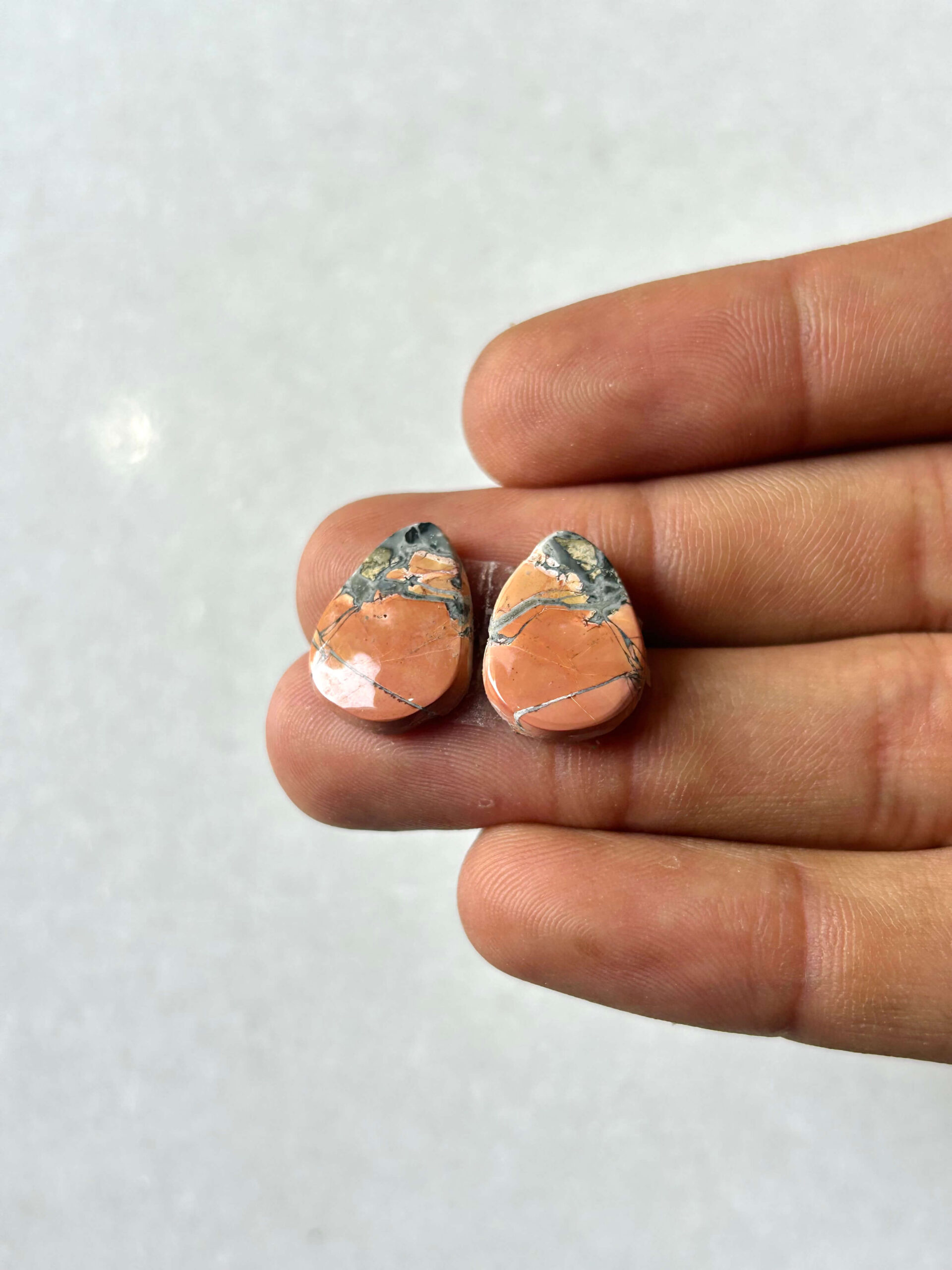 16mm Jasper Cabochon Pair – One of a Kind