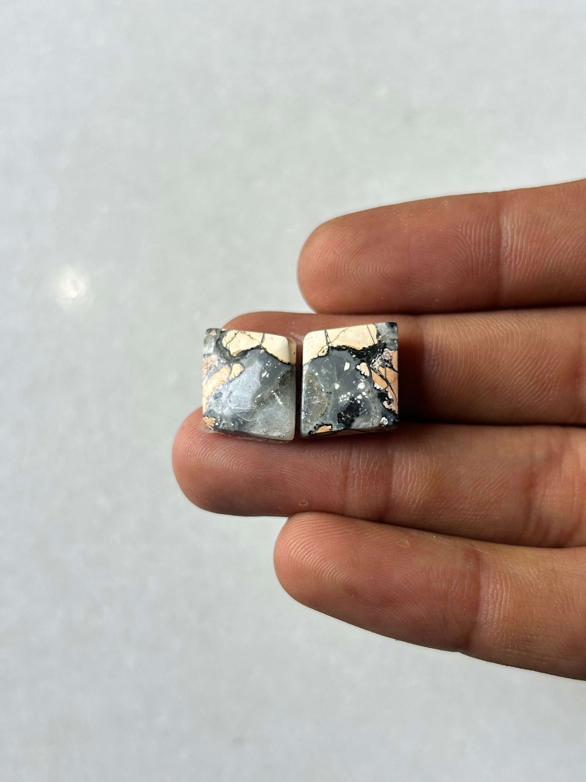 18mm Jasper Cabochon Pair – One of a Kind