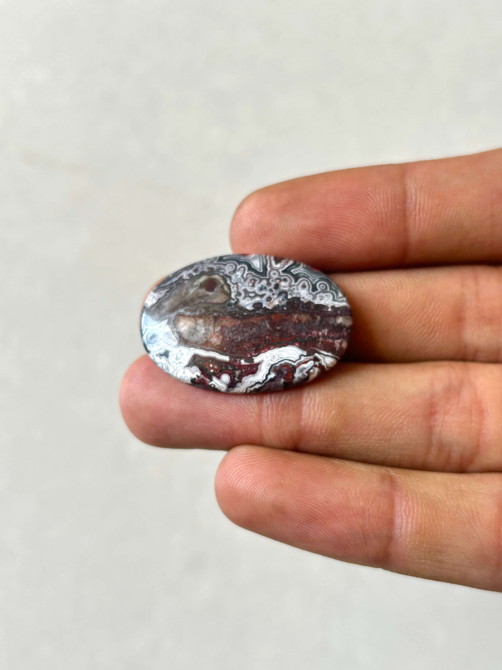 32mm Crazy Lace Agate Cabochon