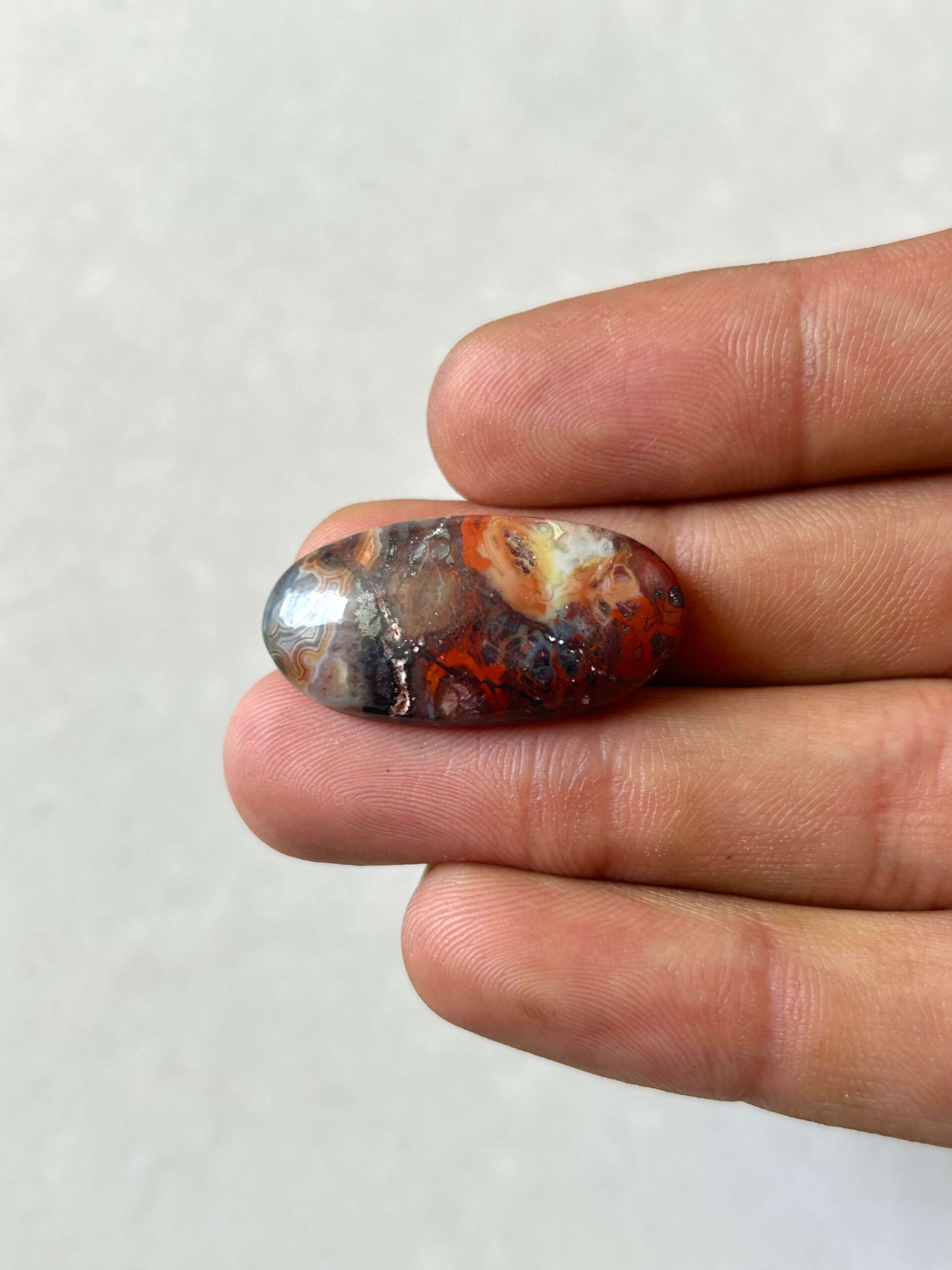 30mm Crazy Lace Agate Cabochon