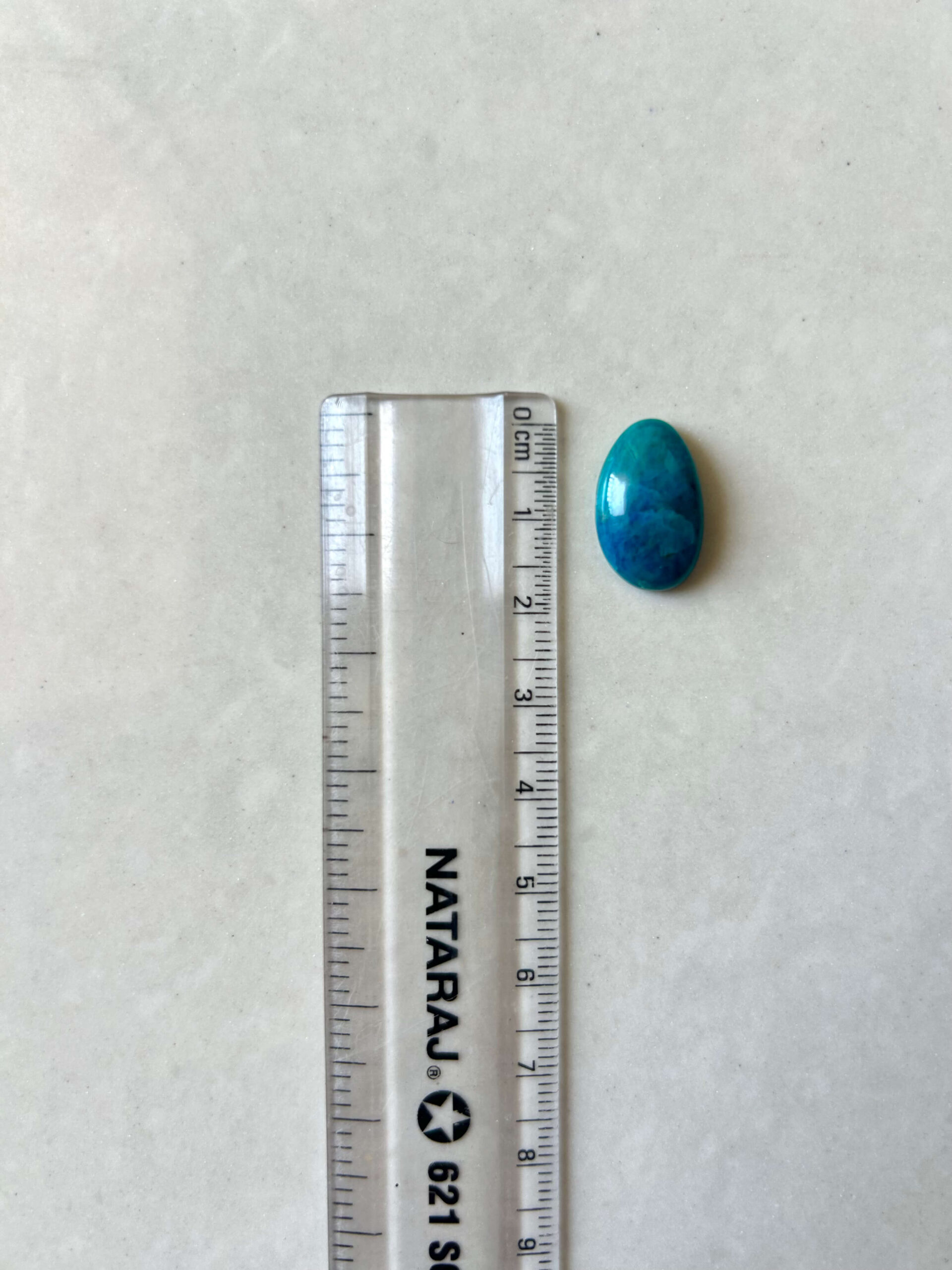 18mm Natural Azurite Stone Cabochon - Image 2