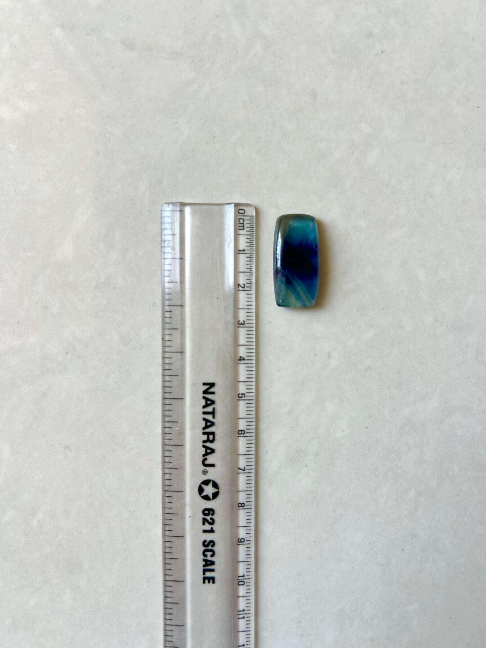 25mm Natural Rainbow Fluorite Cabochon - Image 3