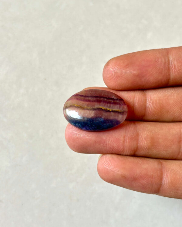 21mm Natural Rainbow Fluorite Stone Cabochon