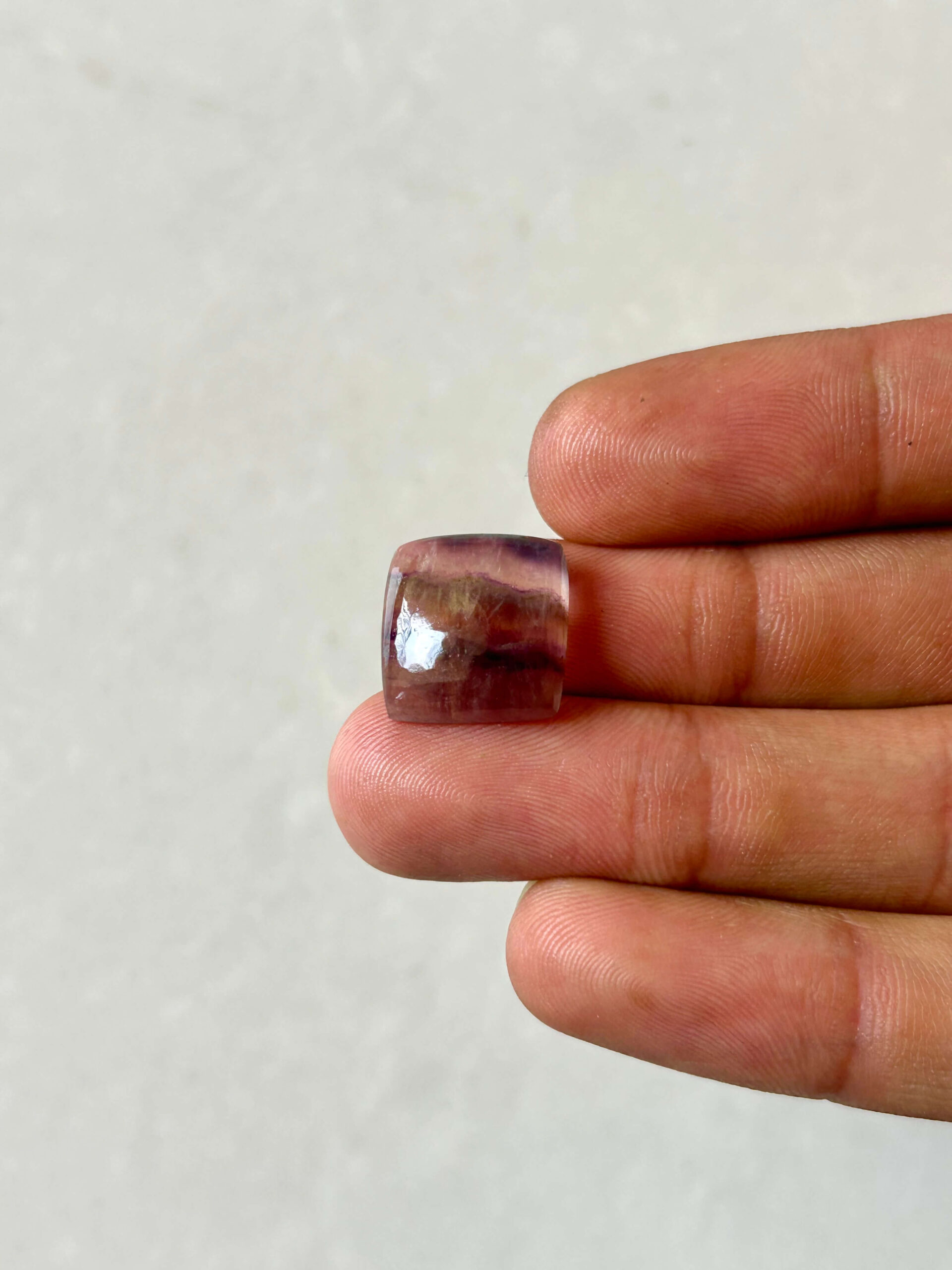 14mm Natural Rainbow Fluorite Cabochon