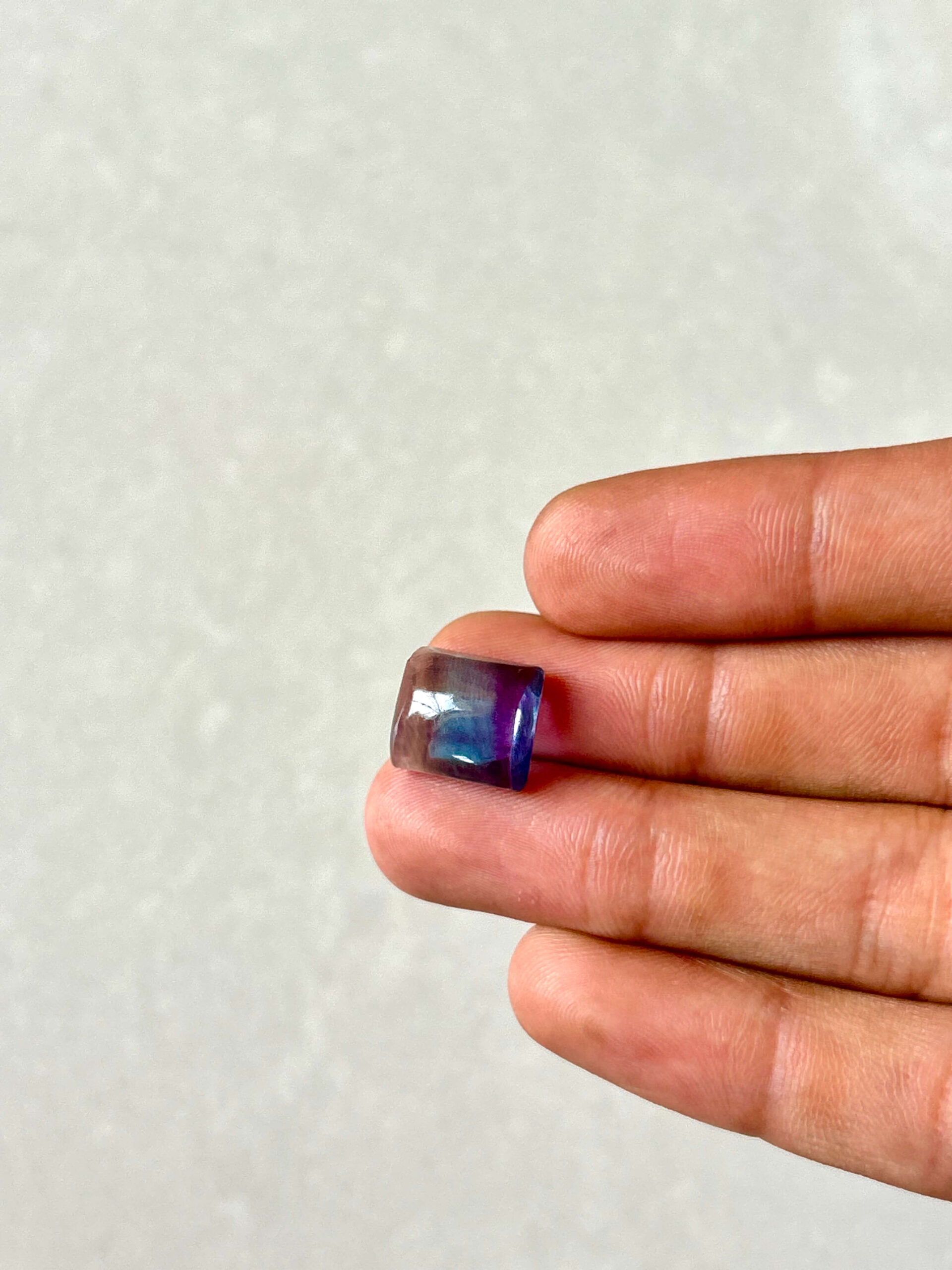 13mm Natural Rainbow Fluorite Gemstone Cabochon - Image 3