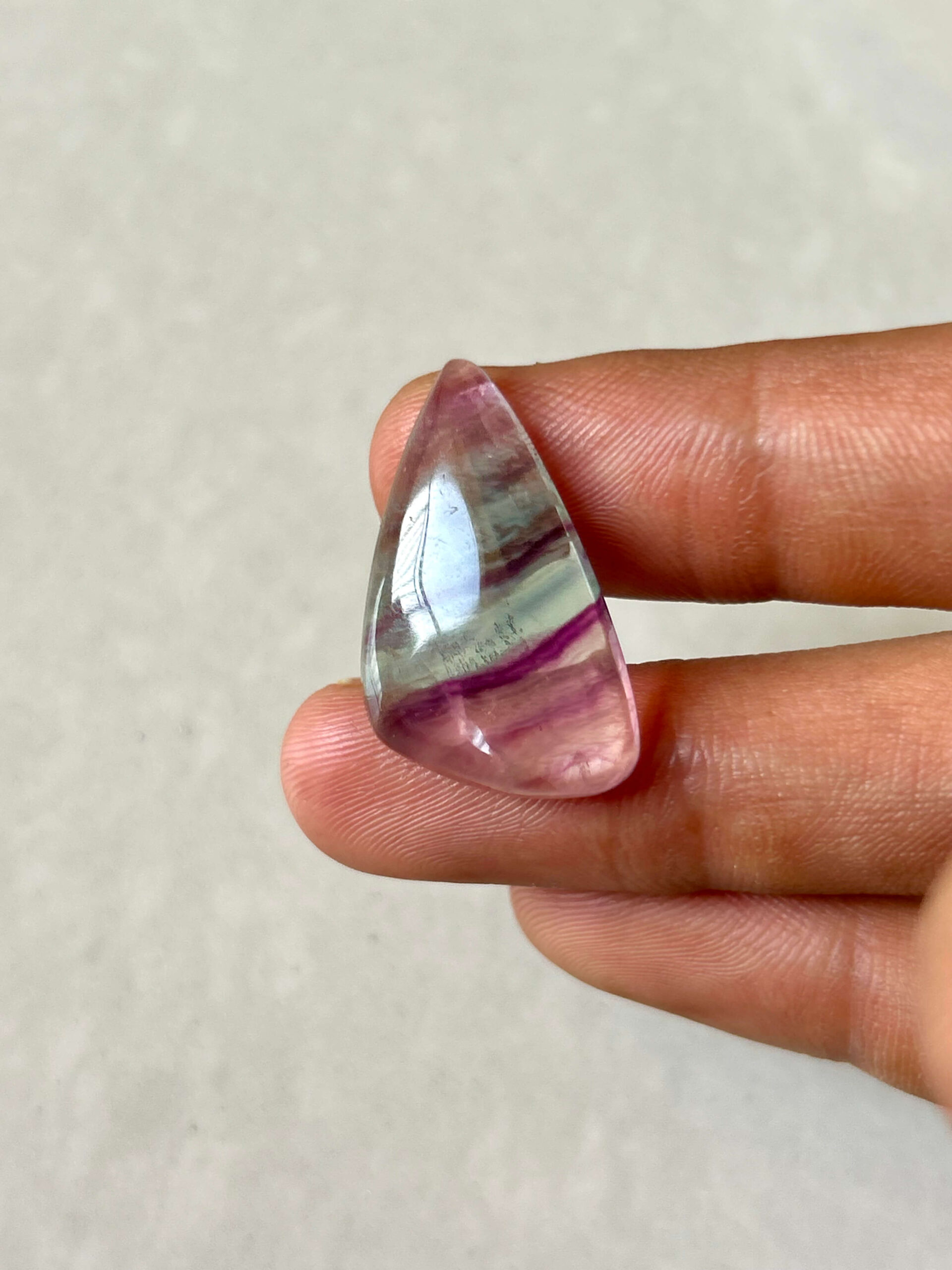 29mm Natural Rainbow Fluorite Gemstone Cabochon