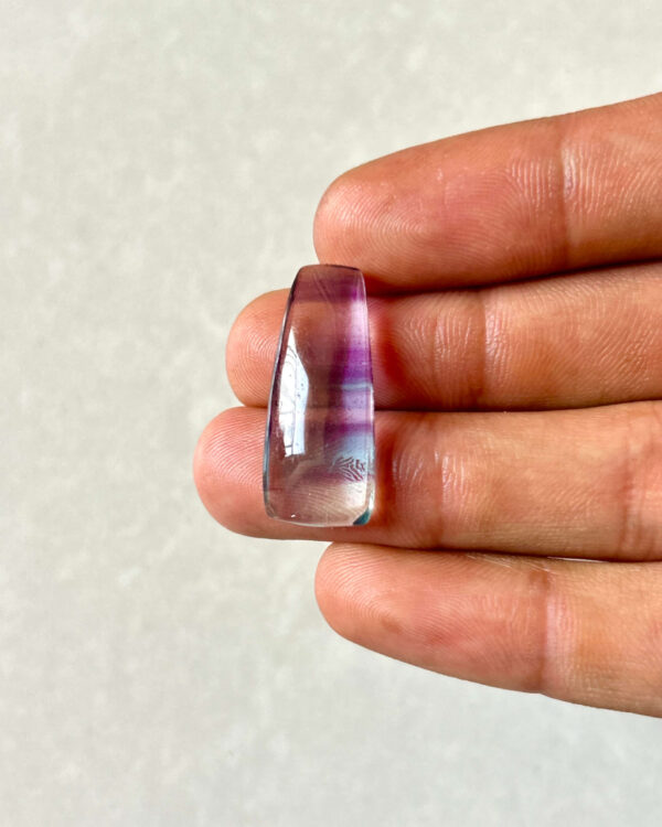 28mm Natural Rainbow Fluorite Cabochon