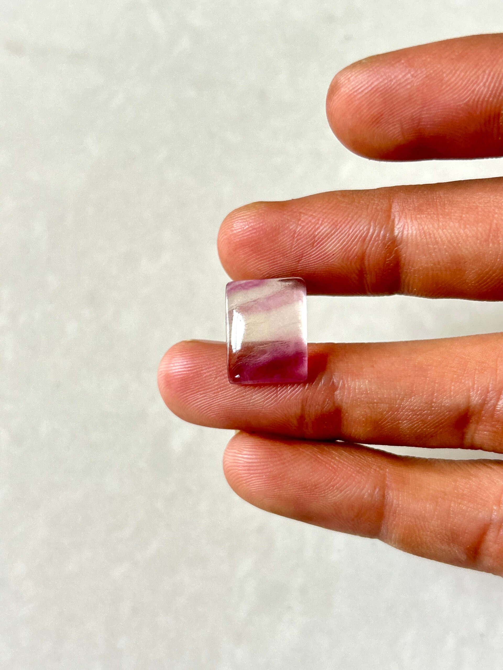 15mm Natural Rainbow Fluorite Stone Cabochon